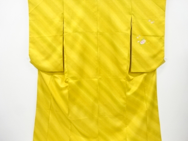 JAPANESE KIMONO / VINTAGE LONG SLEEVES KIMONO / PEONY & GRASS